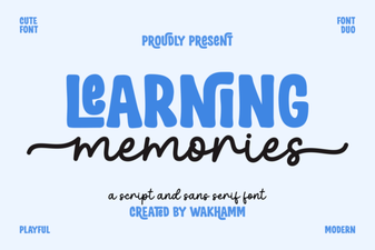 Creative Projects Using Learning Memories Font