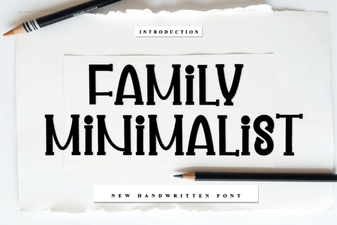 Minimalist Fonts for Modern Family Projects