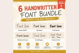 Handwritten Font Bundles for Creative Design Projects